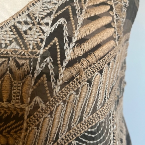 Johnny Was Terraza Camo-Print‎ Embroidered Sleeveless Cotton Shirt Tank Top - Picture 14 of 14